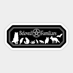 Beloved Familiars in white Sticker